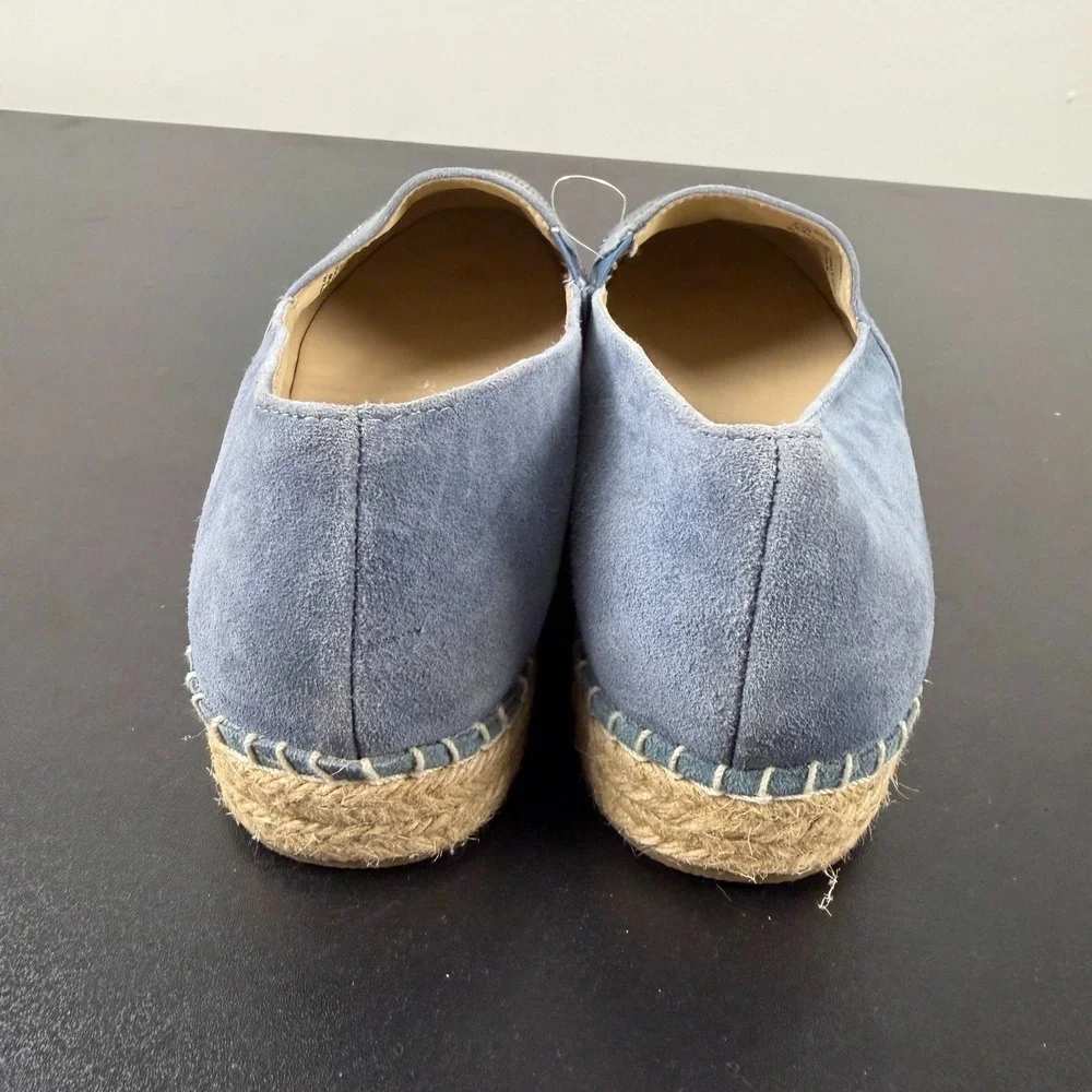 Steve Madden Pulse Espadrille Shoes Women's 8.5B Blue Rhinestone Slip On Casual
